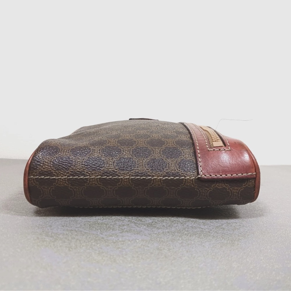 Céline Vintage Macadam Brown Coated Canvas Crossbody – Rare Paris Edition - Picture 9 of 15
